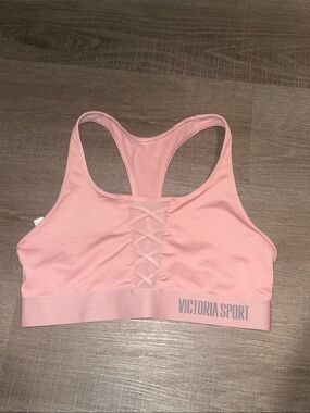 Victoria Sport The Player Lace-Up Racerback Sports Bra Sz Med